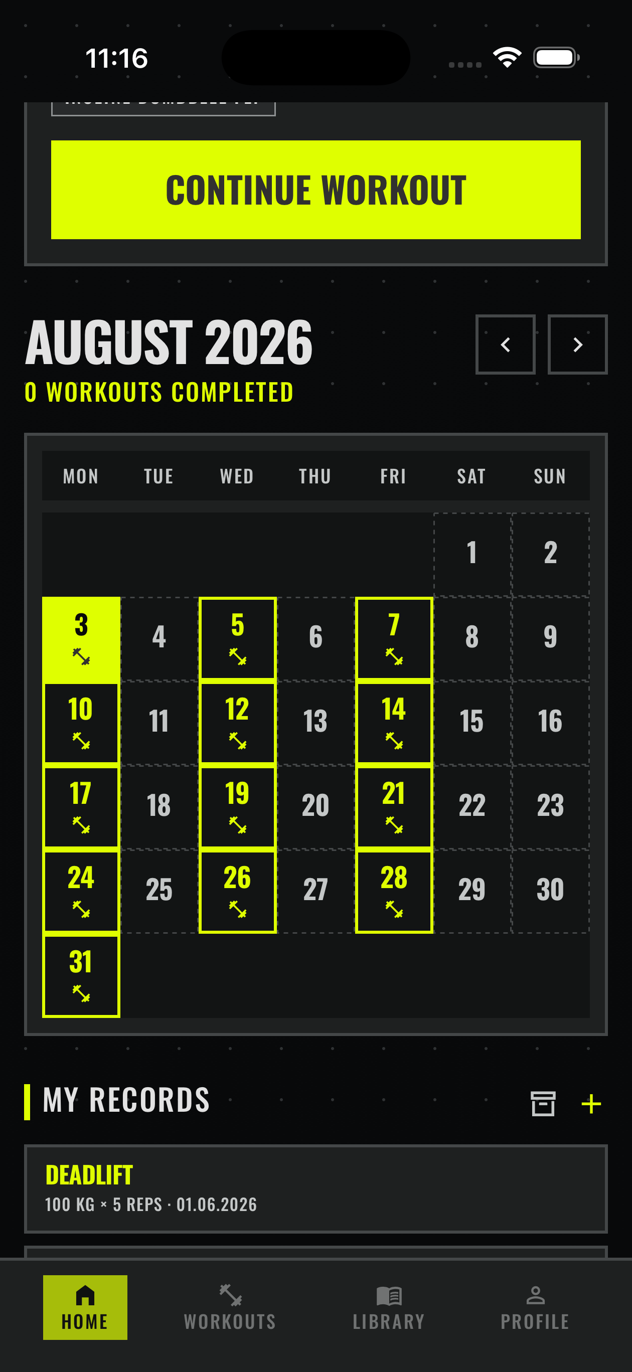 Personal Calendar view